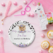 Heilige Koe Bloemen Verjaardag Papieren Bordje (Feest)