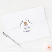 Heilige Koe Bloemen Verjaardag Sticker Labels (Envelop)