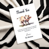 Heilige Koe Boerderij Dier Schattigee Baby Koe Bab Bedankkaart