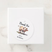 Heilige Koe Boerderij Dier Thema Baby shower Bedankjes Labels (In situ)