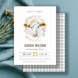 Heilige Koe Boerderij Floral Kinder elke zondag ui Bedankkaart