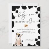 Heilige Koe Boerderij Zonnebloem Eerste verjaardag Kaart (Voorkant)