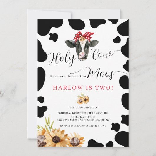 Heilige Koe Boerderij Zonnebloem Kaart (Voorkant)