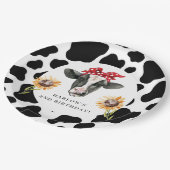 Heilige Koe Boerderij Zonnebloem Papieren Bordje (Gekanteld)