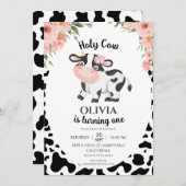 Heilige koe Boerderijdieren Barnyard 1e 2e Verjaar Kaart (Voorkant / Achterkant)