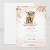 Heilige Koe Boho Baby Shower Kaart (Voorkant / Achterkant)