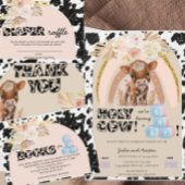 Heilige Koe | Boho Baby shower | Pampas Grass Kaart