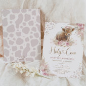 Heilige Koe Boho Pampas Highland Koe Girl Birthday Kaart