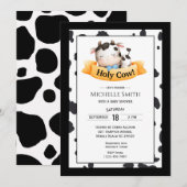 Heilige Koe Boy Baby Shower-uitvindingen Kaart (Voorkant / Achterkant)