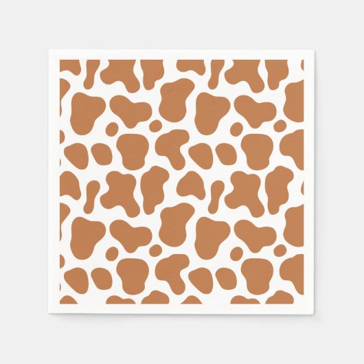 Heilige Koe Bruin Print 1e Baby verjaardag Servet (Voorkant)