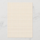 Heilige Koe Couples Gingham Baby Shower Kaart (Achterkant)