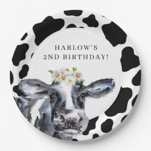 Heilige Koe Daisy Country Boerderij Birthday Papieren Bordje