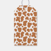 Heilige Koe Dank Moo Brown Print 1e Baby Verjaarda Cadeaulabel (Achterkant)