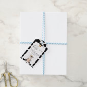 Heilige Koe Dank Moo Sunflower Birthday Cadeaulabel (Met Touw)