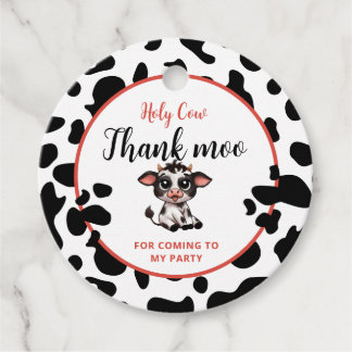 Heilige koe, dank Moo voor zijn komst Bedankjes Labels