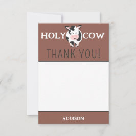 Heilige Koe Dank u Boerderij Dierenfeest Bedankkaart