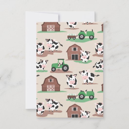 Heilige Koe Dank u Boerderij Dierenfeest Bedankkaart (Achterkant)