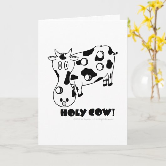 Heilige Koe! De Kaart van de verjaardag (Gele Bloem)