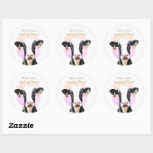  Heilige Koe Derde vaderdag Patroon Ronde Sticker (Vel)