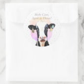  Heilige Koe Derde vaderdag Patroon Ronde Sticker (Tas)