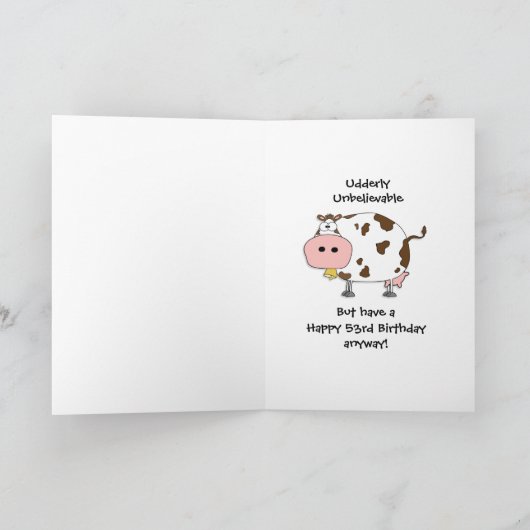 Heilige Koe! Dit is uw "om het even welk jaar Kaart (Binnen)