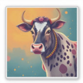 Heilige Koe Diwali Art Sticker (Voorkant)
