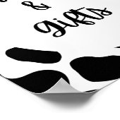 Heilige Koe drukt verjaardagskaarten en cadeautent Poster (Hoek)