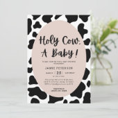 Heilige Koe, een Baby shower van de Baby Kaart (Staand voorkant)