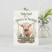 Heilige Koe Een Hoogland Koe Verjaardag Kaart (Staand voorkant)