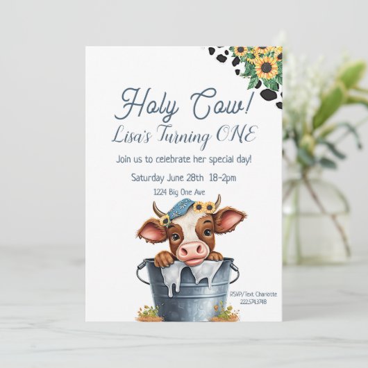 Heilige Koe Eerste uitnodiging van afgelopen zater (Staand voorkant)