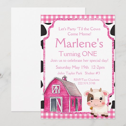 Heilige Koe Eerste uitnodiging van afgelopen zater (Voorkant / Achterkant)