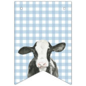 Heilige Koe eerste verjaardag Blauwe spelden Koe A Vlaggetjes (Eerste vlag)