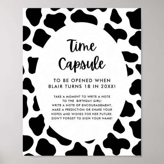 Heilige Koe, eerste verjaardag Capsule Sign. Poster (Voorkant)