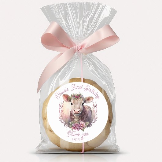 Heilige Koe eerste verjaardag Dank U Sticker