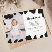 Heilige Koe Eerste verjaardag Foto Bedankkaart