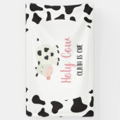 Heilige Koe Eerste verjaardag Koe Spandoek (Verticaal)