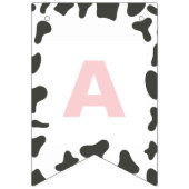 Heilige Koe eerste verjaardag Pink Plaid Koe Print Vlaggetjes (Derde vlag)