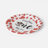 Heilige Koe Eerste Verjaardag roze Papieren Bordje (Gekanteld)