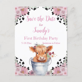 Heilige Koe Eerste Verjaardag, Save the Date Briefkaart
