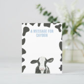 Heilige Koe Eerste Verjaardag Tijd Capsule Bericht (Staand voorkant)