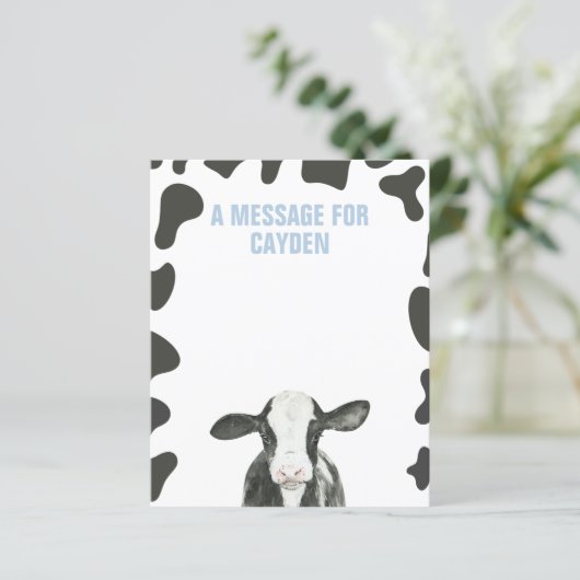 Heilige Koe Eerste Verjaardag Tijd Capsule Bericht (Staand voorkant)