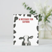 Heilige Koe Eerste verjaardag Tijd Capsule Message (Staand voorkant)