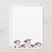 Heilige Koe Eerste Verjaardagsuitnodiging Kaart (Achterkant)