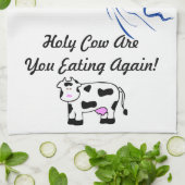 Heilige Koe eet je weer! Theedoek (Gevouwen)