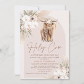 Heilige Koe Floral Boho Arch Baby shower Kaart (Voorkant)