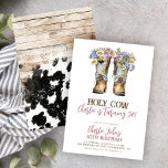 Heilige Koe Floral Cowboy Boots 30th Birthday Kaart<br><div class="desc">Heilige Koe Floral Cowboy Boots 30th Birthday Invitation</div>