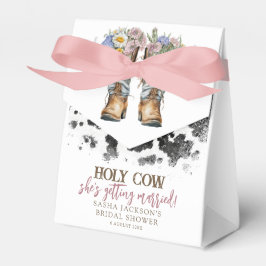 Heilige Koe Floral Cowboy Boots Vrijgezellenfeest Bedankdoosjes