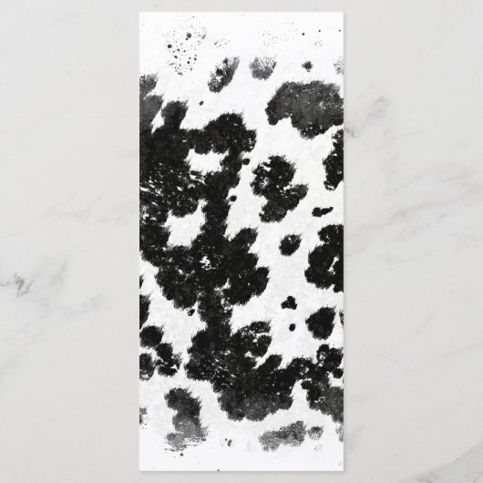 Heilige Koe Floral Cowboy Boots Vrijgezellenfeest Menu (Achterkant)