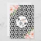 Heilige Koe Floral en Koe 2e verjaardag Invitat Kaart (Achterkant)