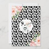 Heilige Koe Floral en Koe drukken 1e verjaardag Ui Kaart (Achterkant)